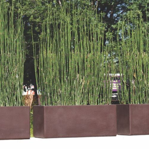 Barrera de jardineras Fiberland con bambus